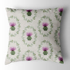Thistle Wreath Grey Fabric