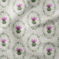 Thistle Wreath Grey Fabric