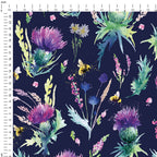 Thistle and Bee Navy Fabric
