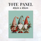 TOTE Panel Three Christmas Gnomes TP-862