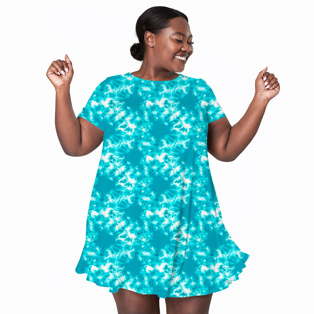 Tie Dye Blue Fabric