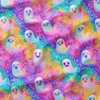 Tie Dye Ghosts Fabric