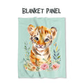 Tiger Cub Mint Fabric Blanket Panel BP-22