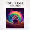 TOTE Tiger Rainbow Moon Magic Fabric Bag Panel TP-171