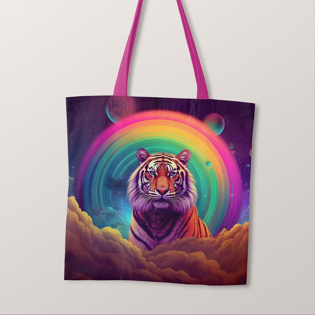 TOTE Tiger Rainbow Moon Magic Fabric Bag Panel TP-171