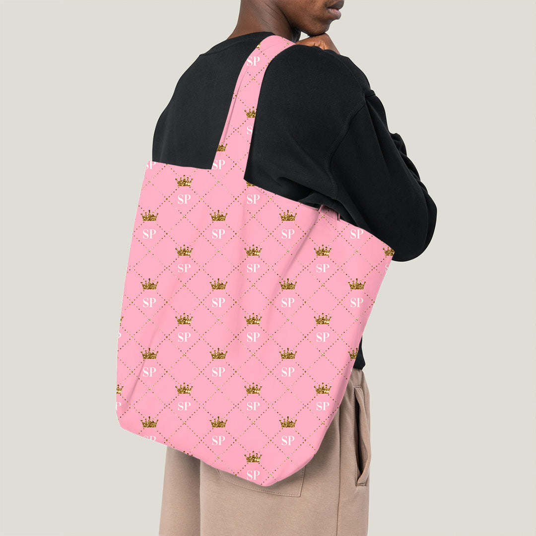 Personalised Royal Initials Pink Fabric