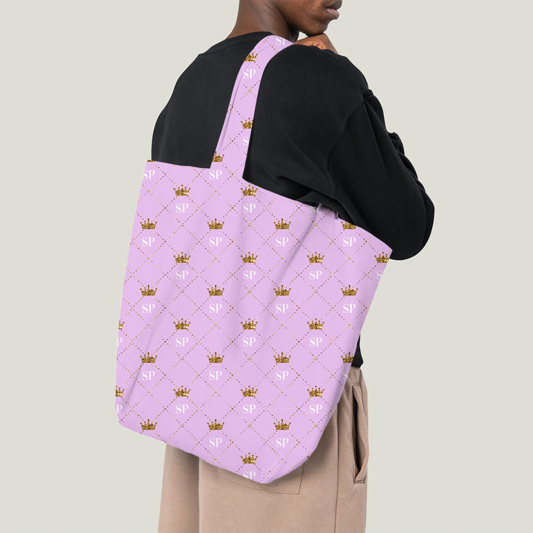 Personalised Royal Initials Purple Fabric