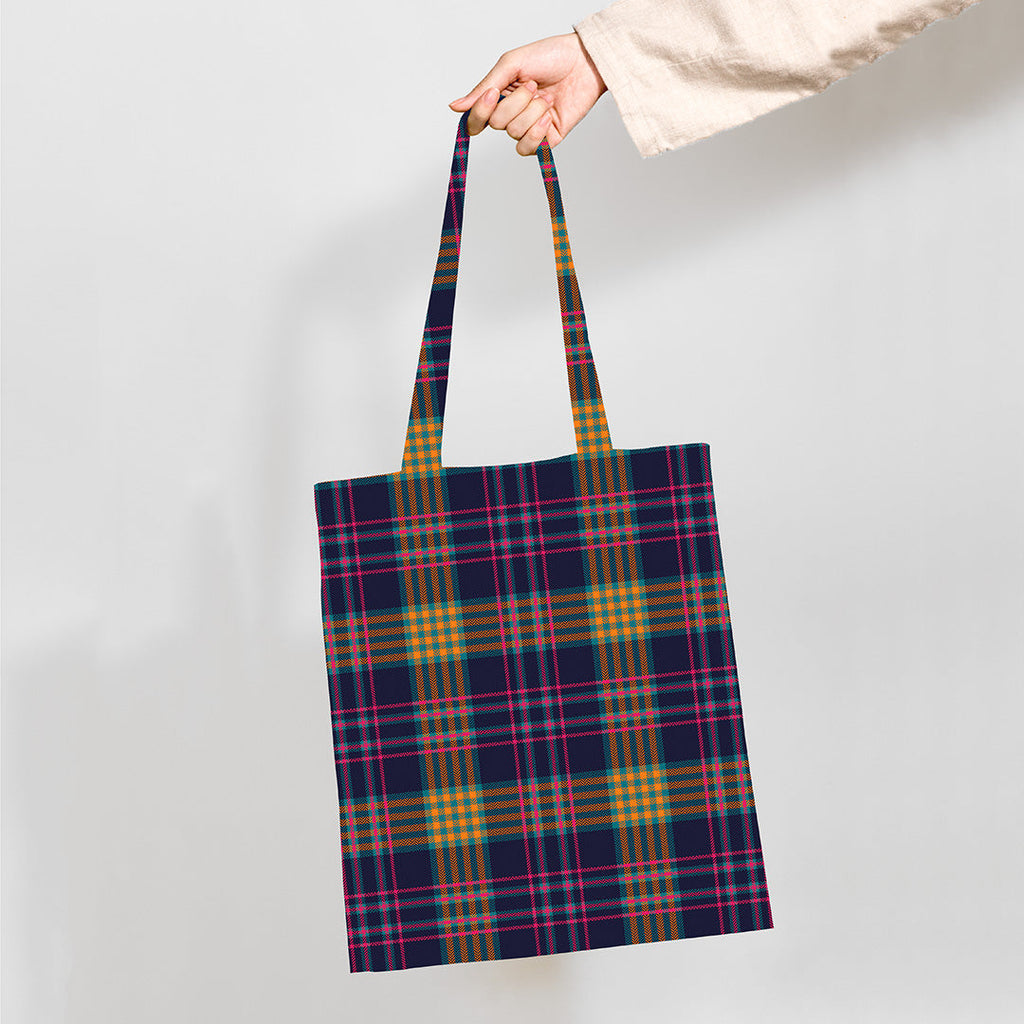 Navy Yellow Plaid Fabric 1438