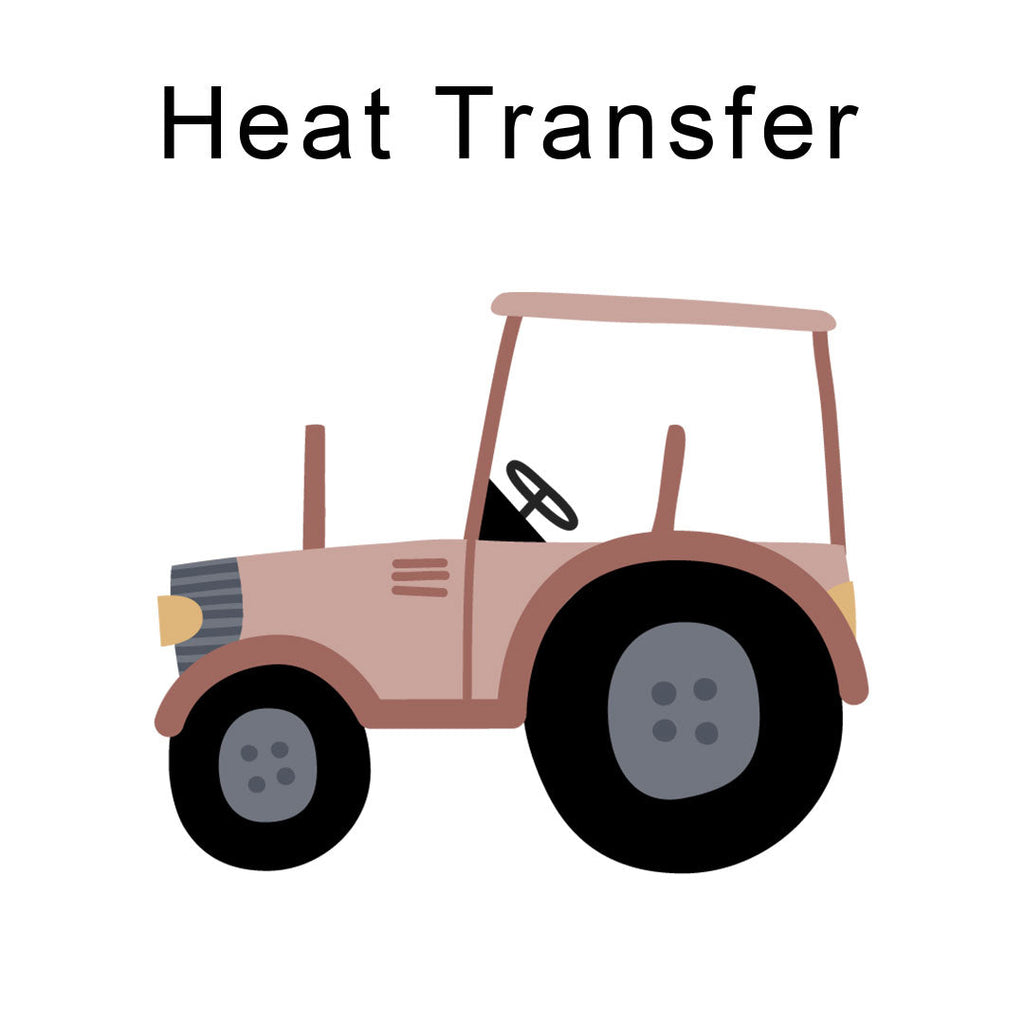 Tractor Pink Iron on fabric heat transfer DTF-22