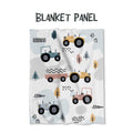 Tractors Doodle Fabric Blanket Panel BP-25