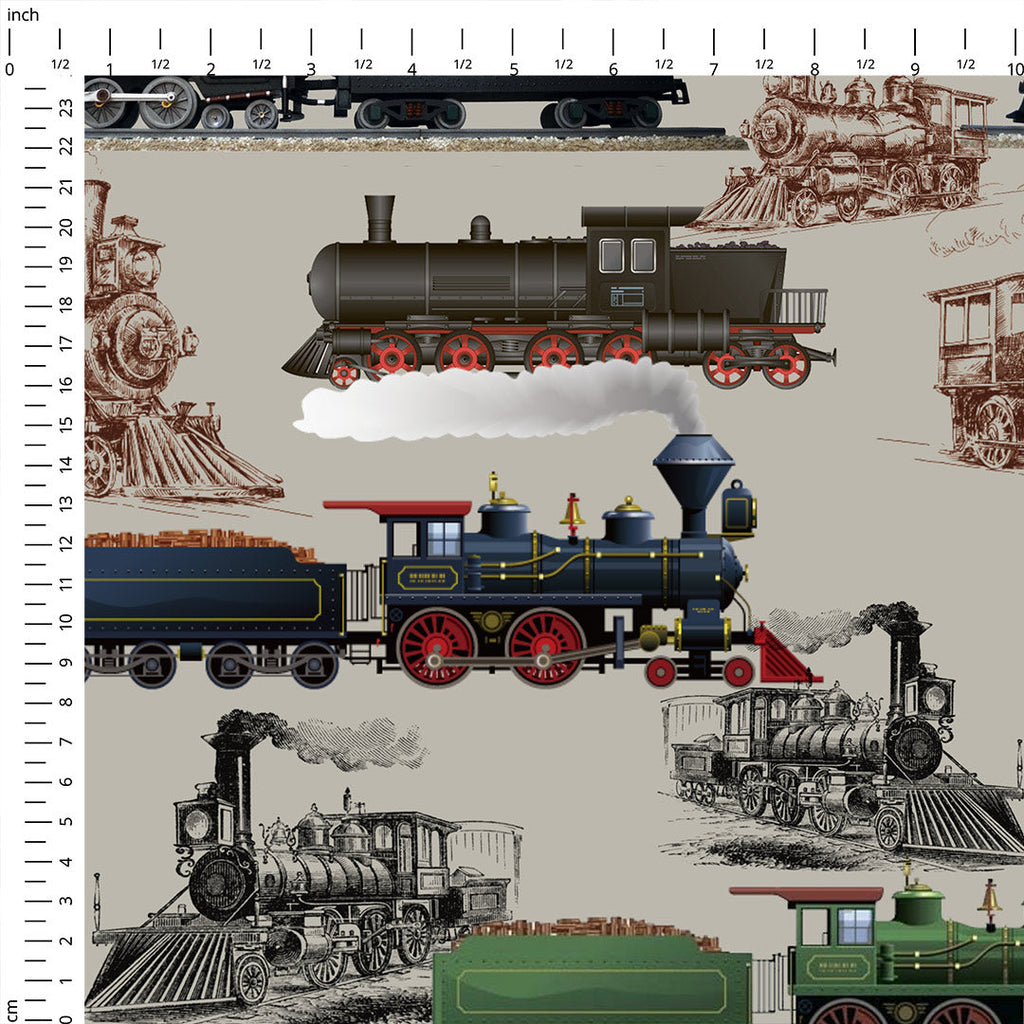 Trains Fabric