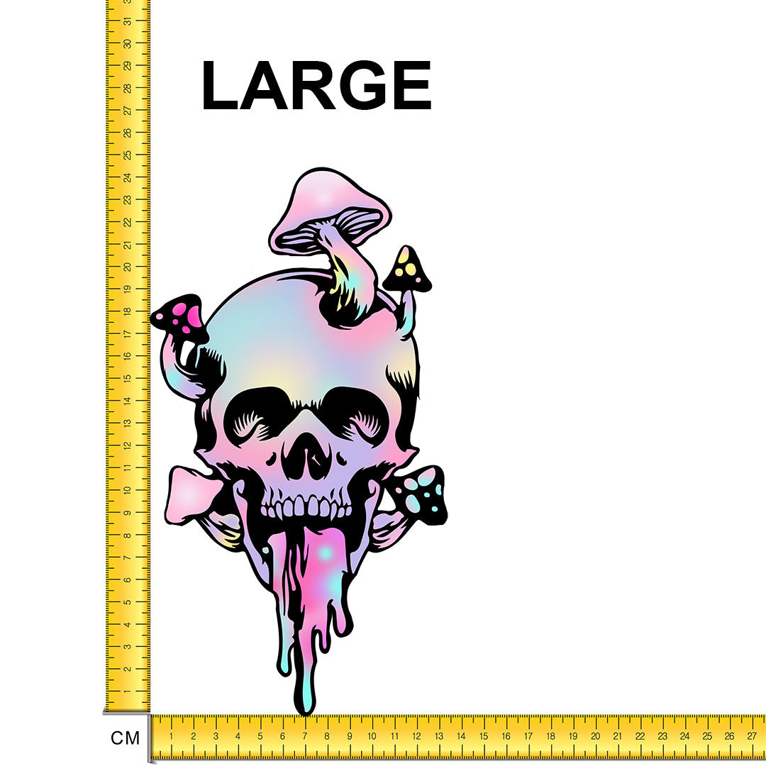 Trippy Skull Iron on Fabric Heat Transfer DTF-79