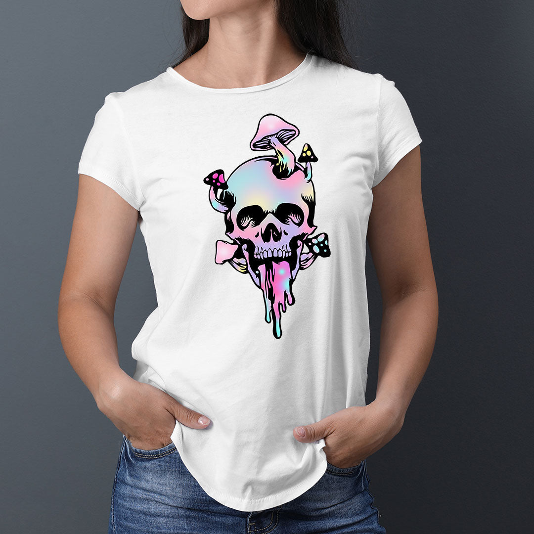 Trippy Skull Iron on Fabric Heat Transfer DTF-79