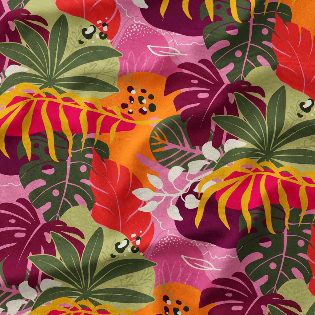 Tropical Collage Large Scale 1 Fabric