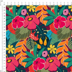 Tropical Collage Small Scale 1 Fabric