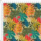 Tropical Collage Small Scale 2 Fabric