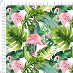 Tropical Flamingos Fabric
