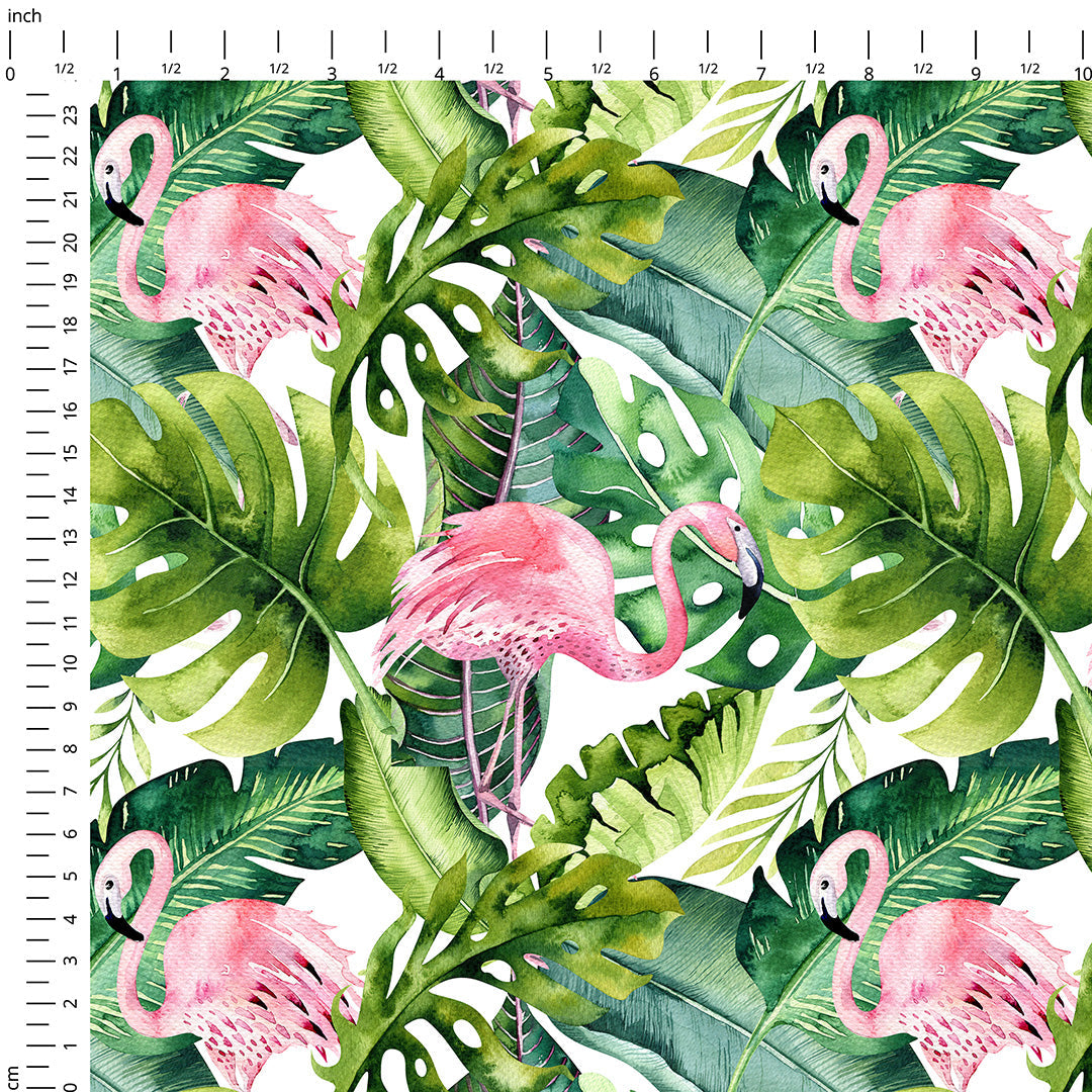 Tropical Flamingos Fabric