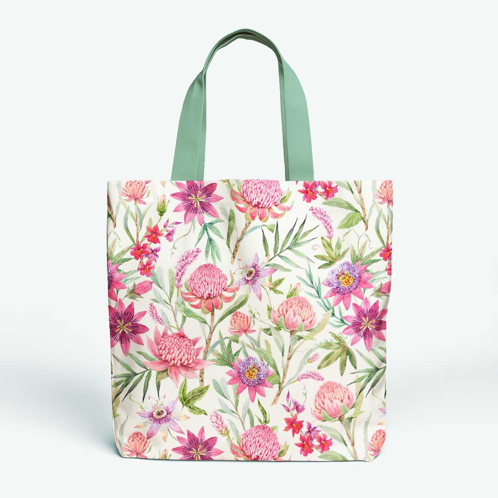 Tropical Flowers Cream Fabric