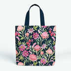 Tropical Flowers Navy Fabric