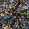 Tropical Garden Black Fabric