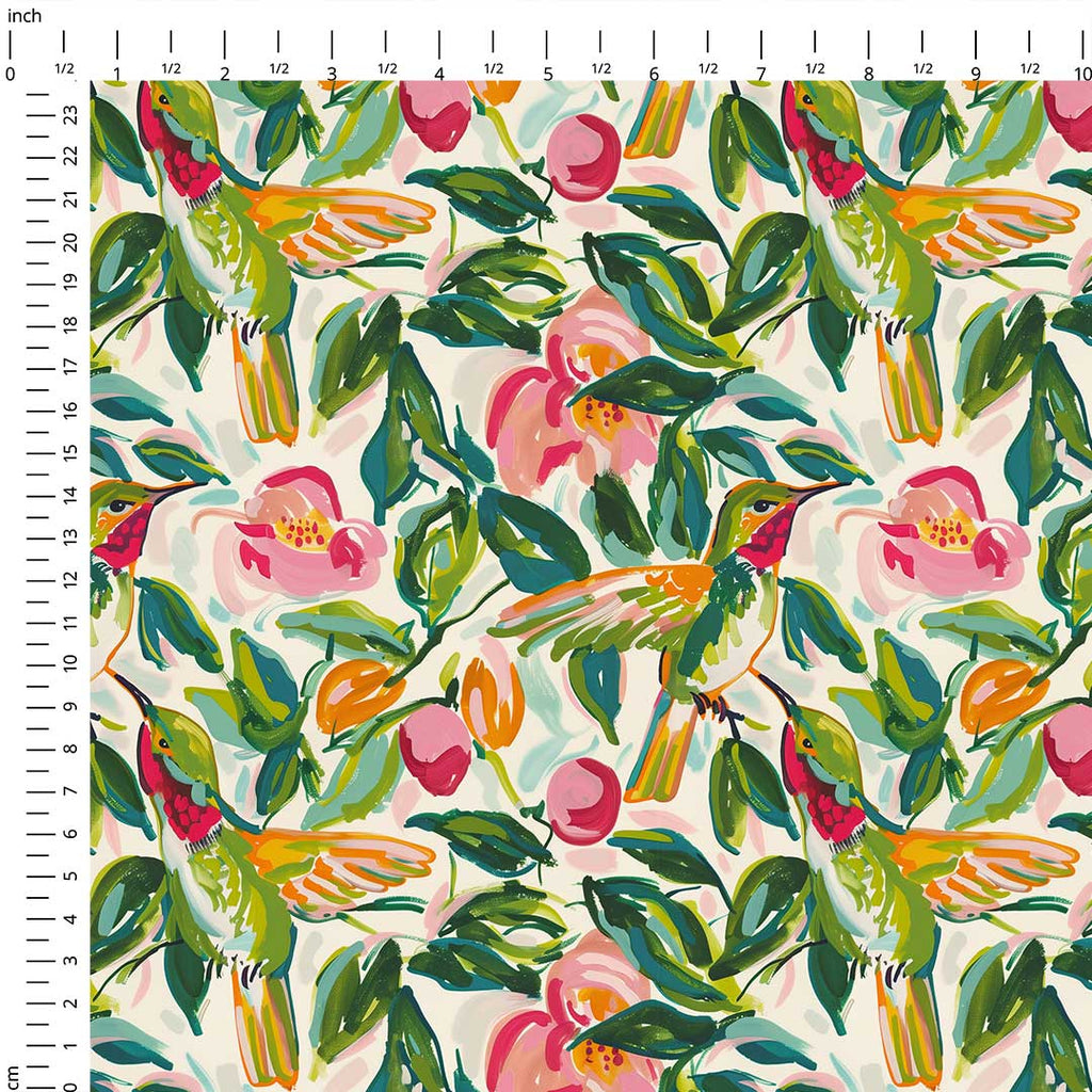 Tropical Hummingbirds Fabric