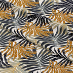 Tropical Leaves Beige Fabric
