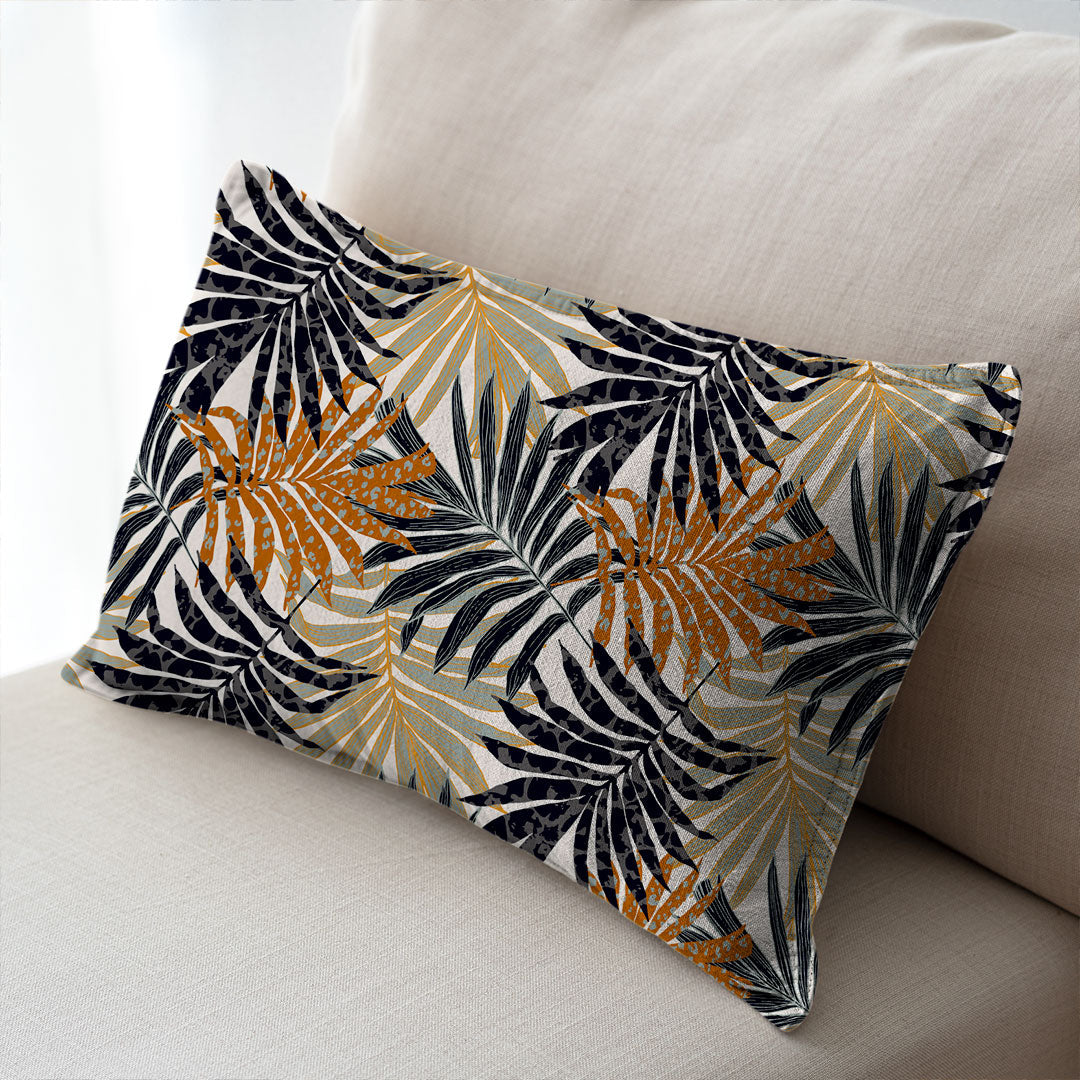 Tropical Leaves Beige Fabric