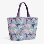 Tropical Leopards Dusky Blue Fabric