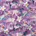 Tropical Leopards Purple Fabric