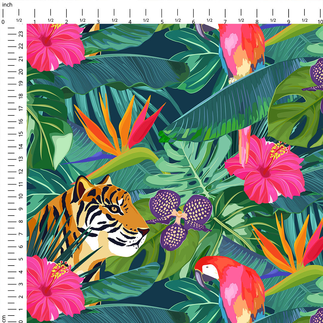 Tropical Tiger Fabric