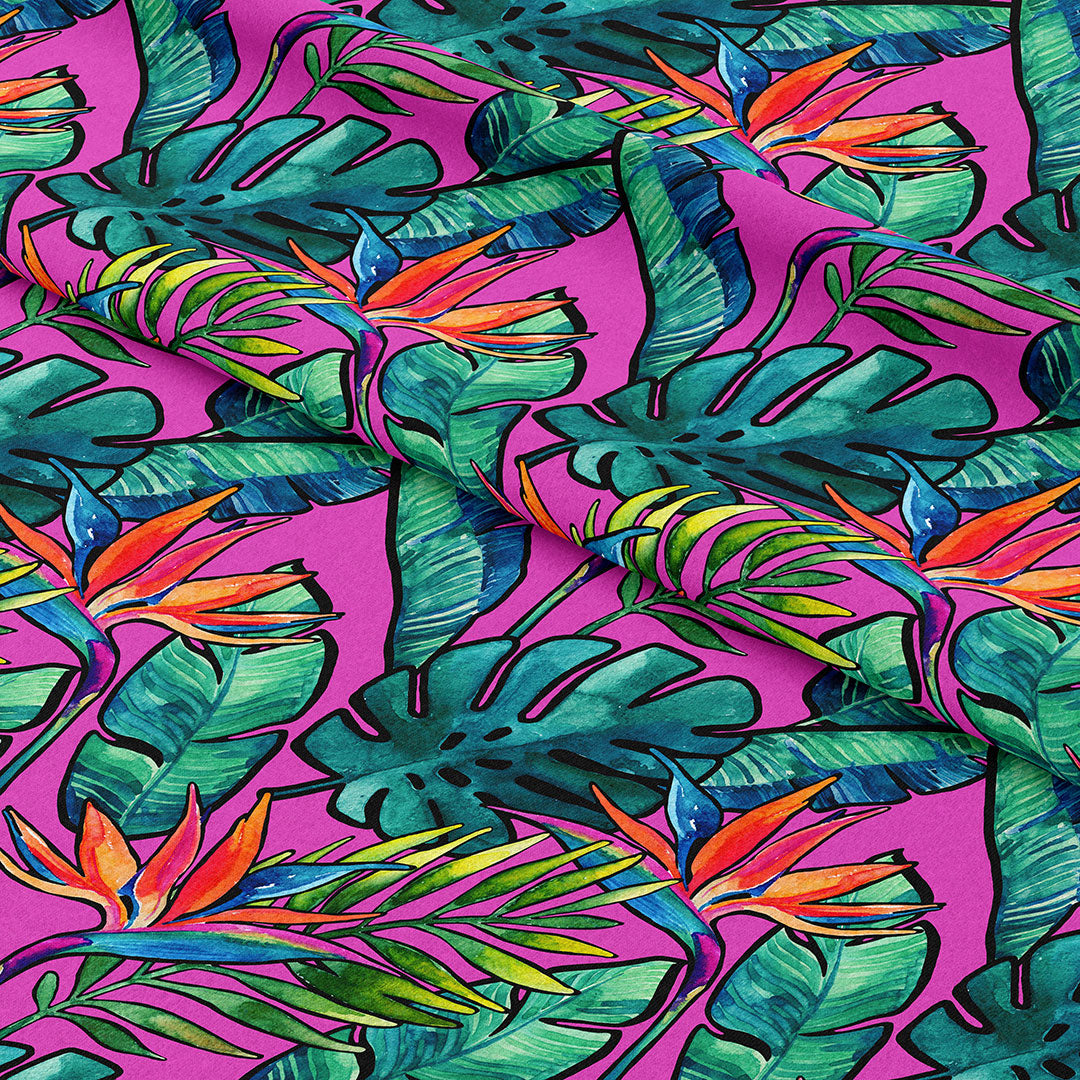 Tropical Vibes Pink Fabric