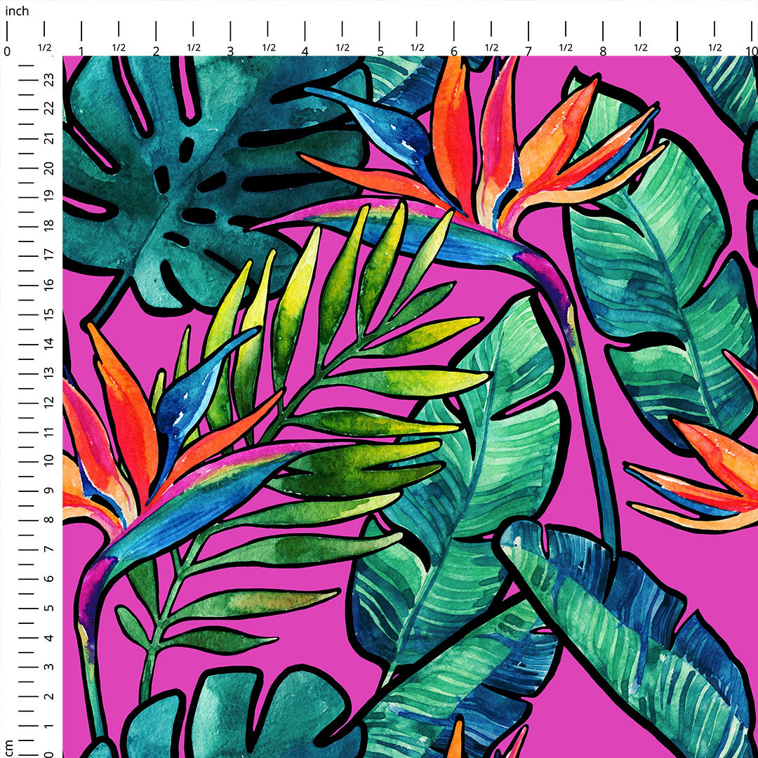 Tropical Vibes Pink Fabric
