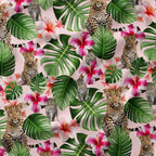 Tropical Wild Cats Fabric