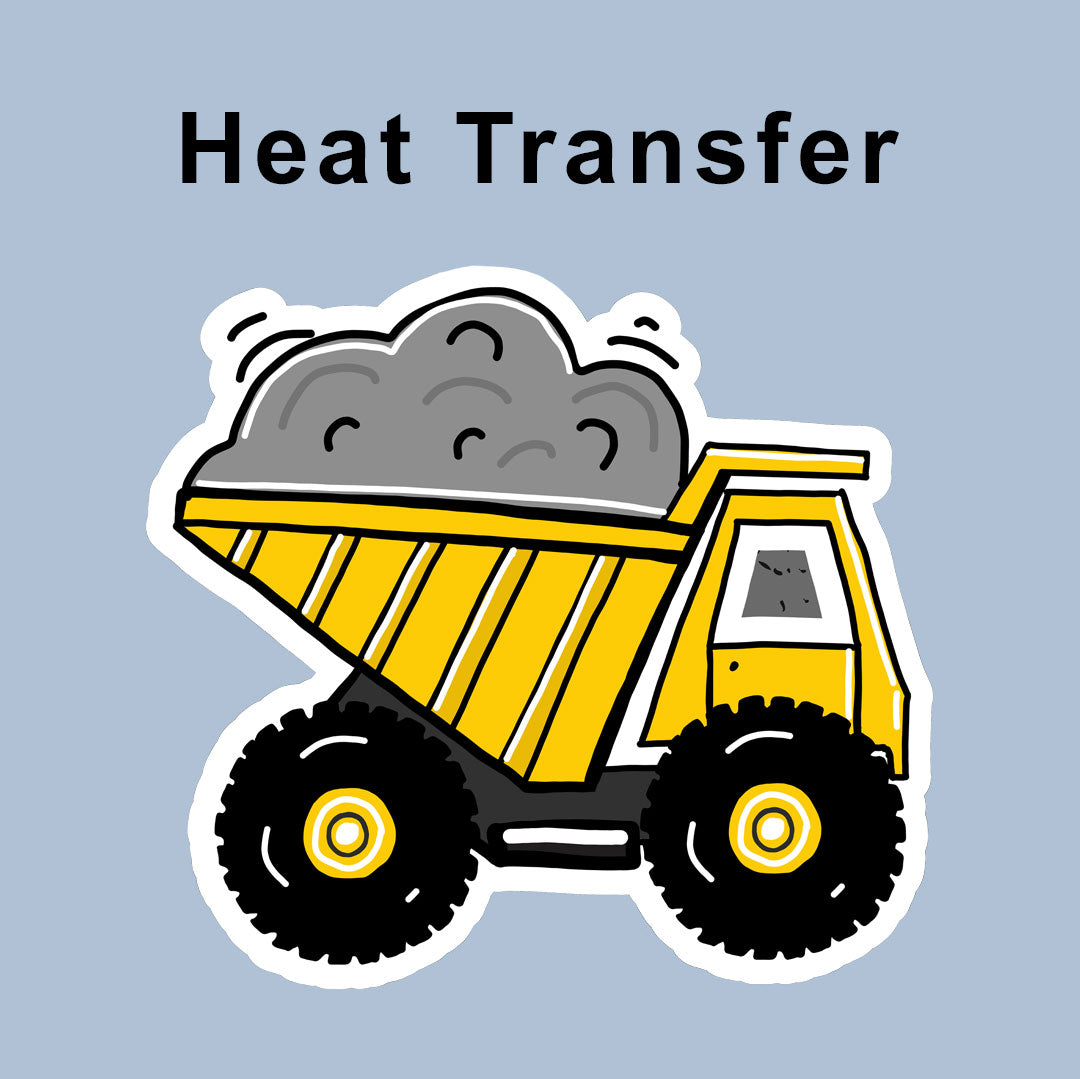 Building Truck Iron on fabric heat transfer DTF-53