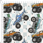 Truck Jam Fabric