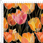 Stained Glass Tulips Fabric