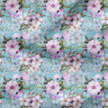 Turquoise Flowers Fabric