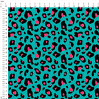 Turquoise Leopard Fabric