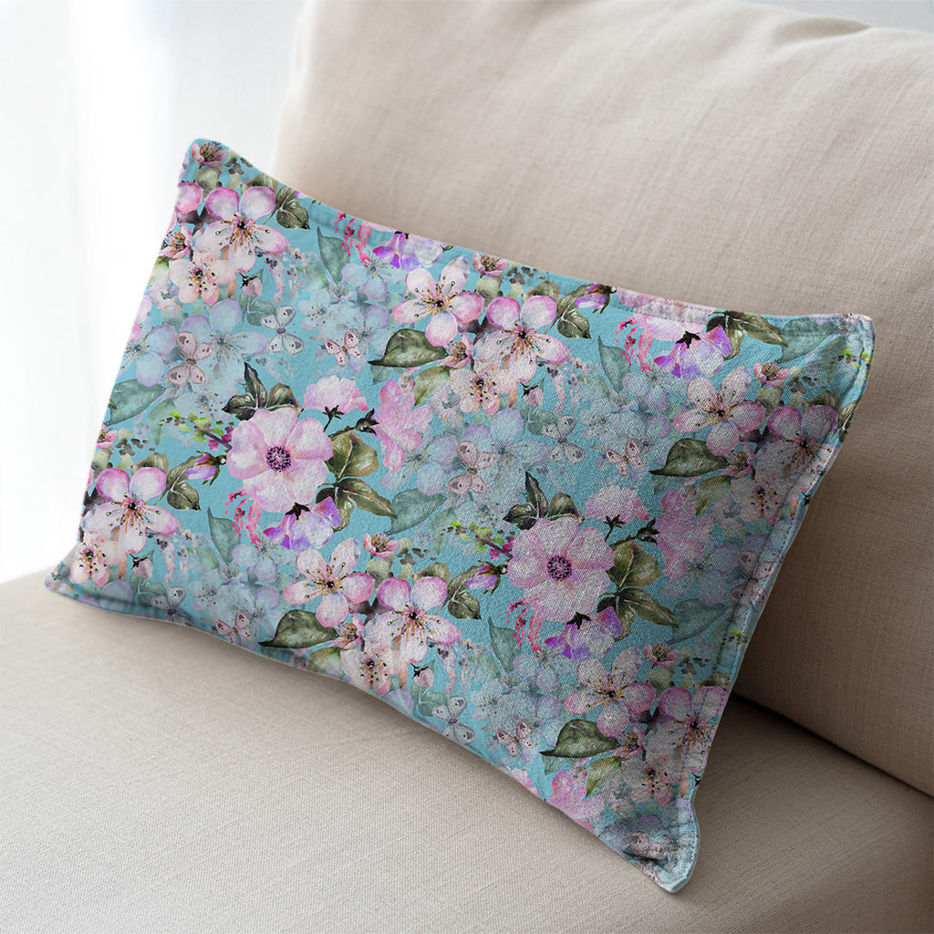 Turquoise Flowers Fabric