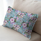 Turquoise Flowers Fabric