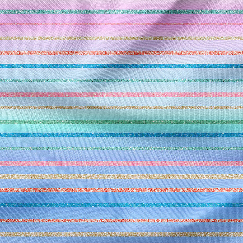 Unicorn Magic Stripes Fabric