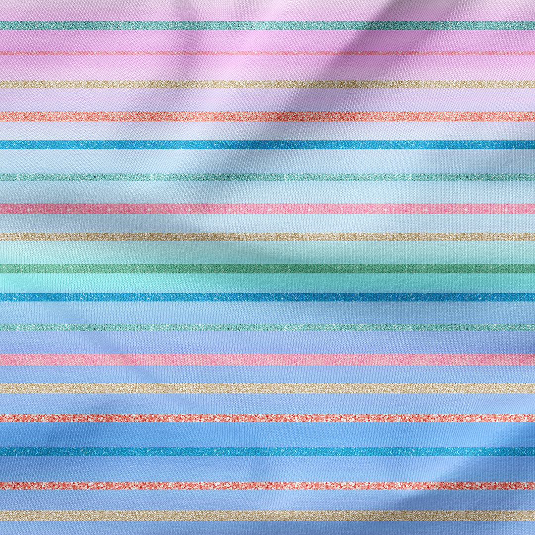 Unicorn Magic Stripes Fabric