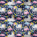 Unicorns Navy Fabric