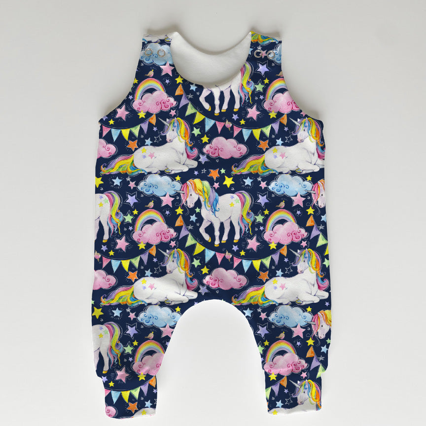 Unicorns Navy Fabric
