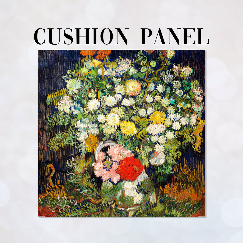 CUSHION Fabric Panel Van Gogh Bouquet Flowers in a Vase CP-1180