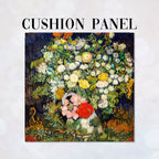 CUSHION Fabric Panel Van Gogh Bouquet Flowers in a Vase CP-1180