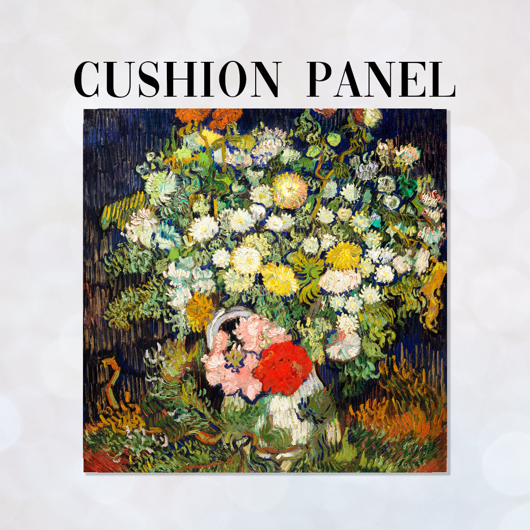 CUSHION Fabric Panel Van Gogh Bouquete Flowers in a Vase