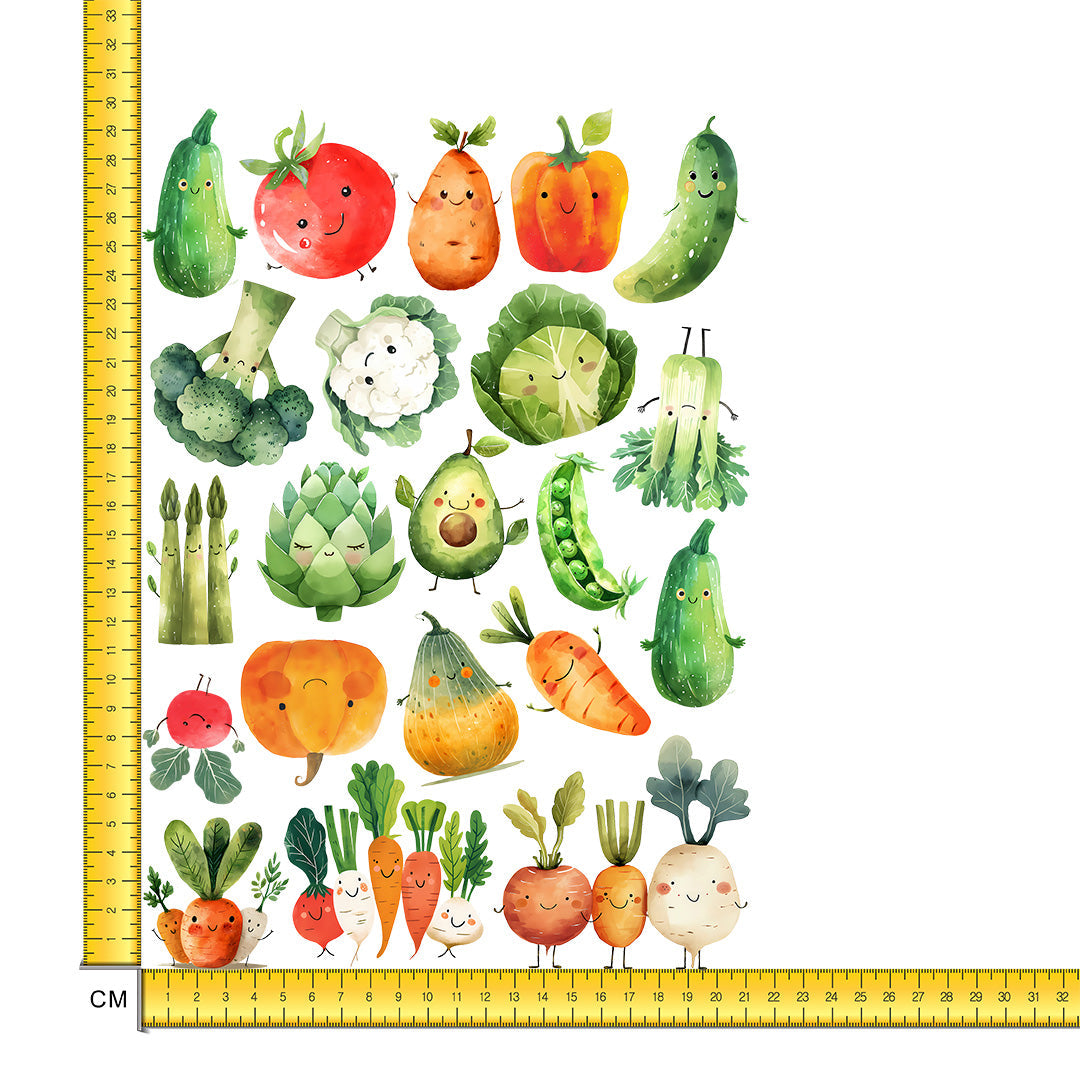 Veggie Pack A4 Set Iron on Fabric Heat Transfer DTF-193