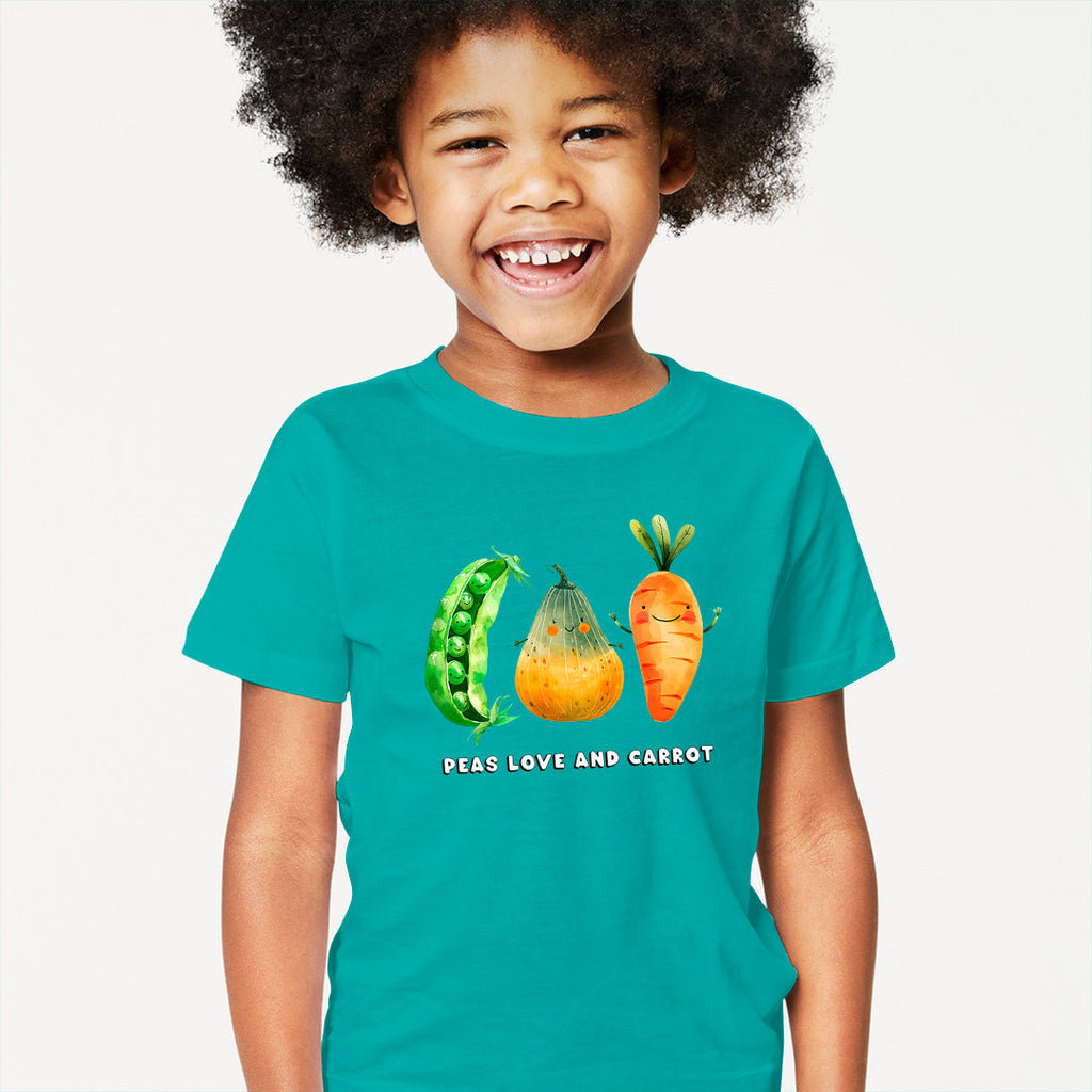 Veggies Peas Love and Carrot Iron on Fabric Heat Transfer DTF-192